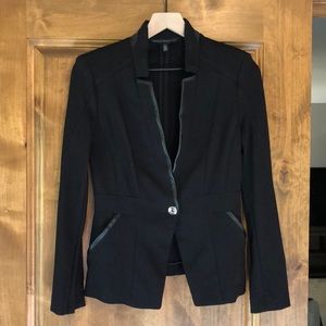 WHBM Black one-button jacket